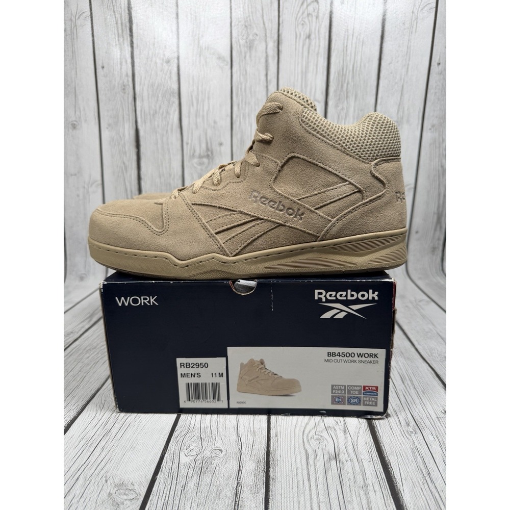 Reebok BB4500 Work Men Size 11 M Desert Tan Composite Toe Safety Shoes RB2950